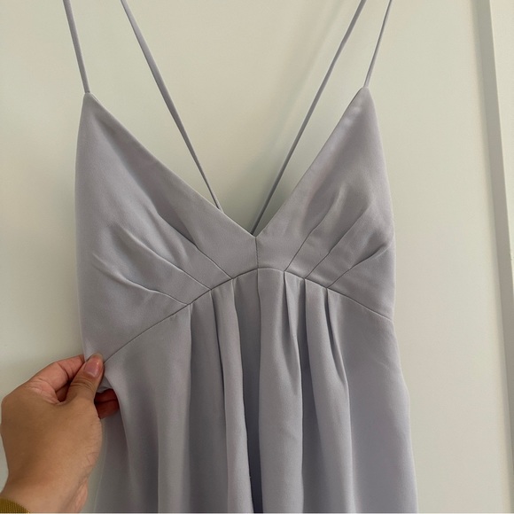 Wilfred Cosimo Lavender Tie Back Long Formal Dress - Picture 5 of 7